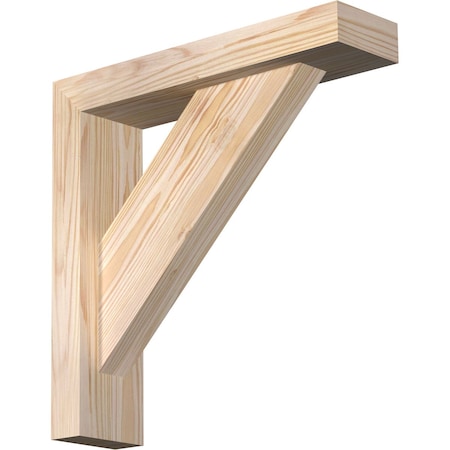 Ekena Millwork Traditional Craftsman Smooth Bracket w/ Offset Brace, Douglas Fir, 3 1/2"W x 14"D x 14"H BKT0402X14X14TRA04SDF